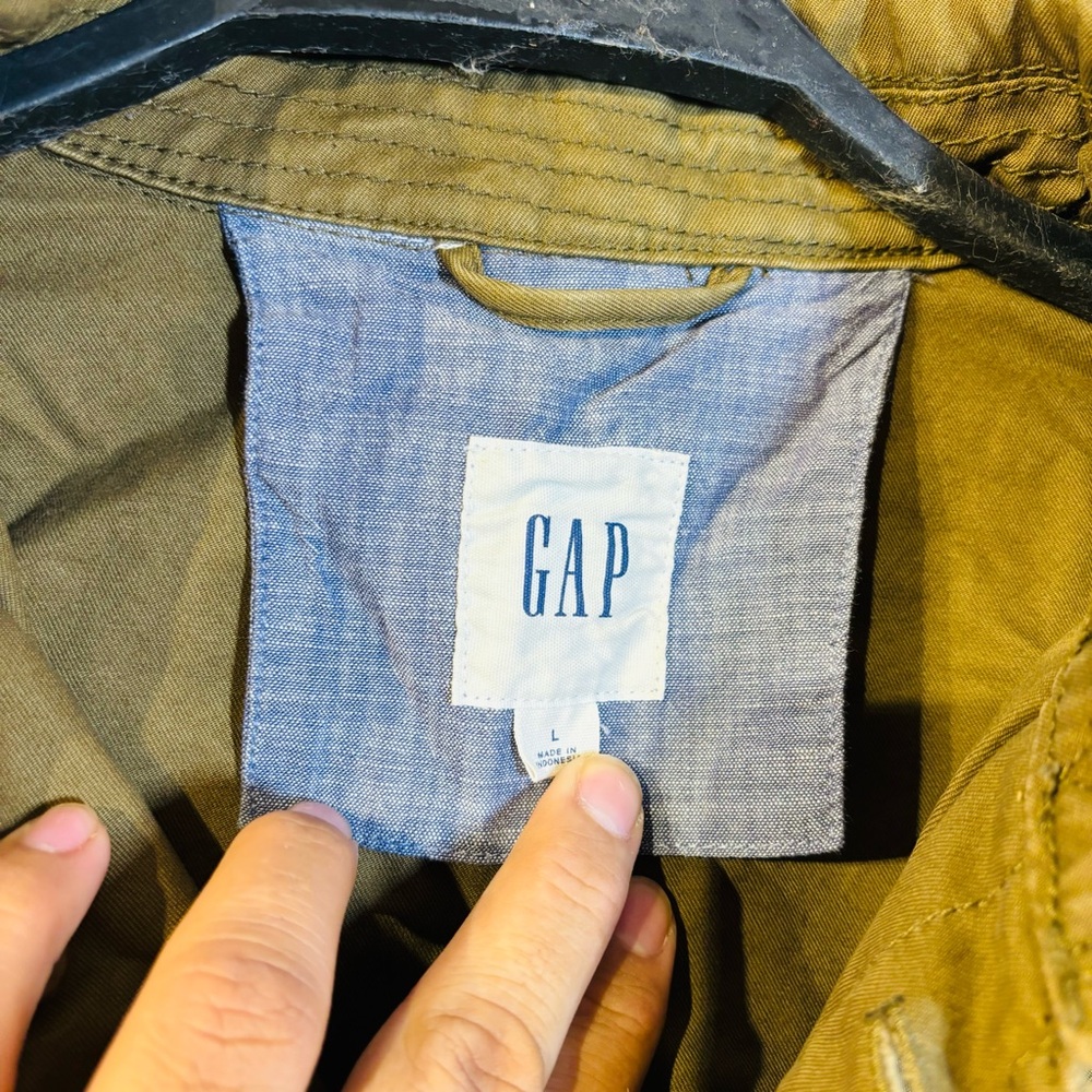 Gap Olive Green Lightweight Trench Coat - Picture 2 of 7